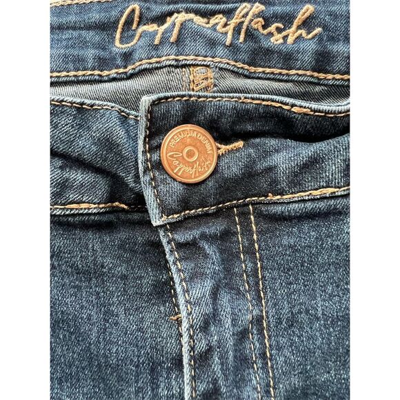 Lane Bryant Women's Plus Size 14 High Rise Distressed Jeans Blue - Picture 5 of 9